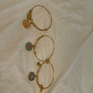 Set of 3 gold Alex and Ani bracelets